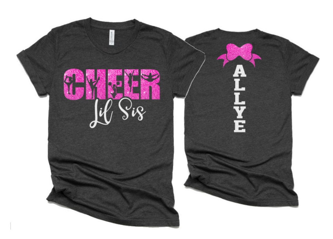 Glitter Cheer Shirts Cheer Tshirts Lil Sis Cheer Shirts Etsy