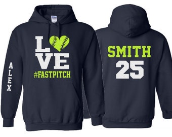 softball hoodies for girls