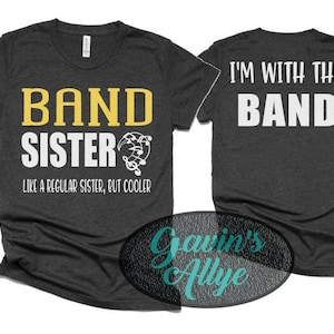 Glitter Band Sister Shirt | Little Sister Biggest Fan | Band Sister Shirt | Bella Canvas Shirt | Youth or Adult