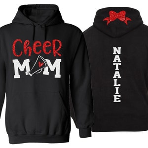 Glitter Cheer Hoodie | Glitter Cheer Mom Hoodie | Cheer Hoodie | Customize with your Team & Colors