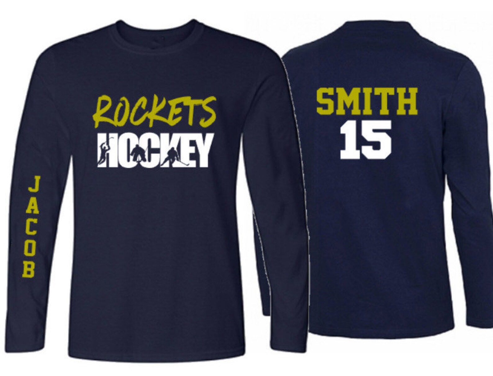 Hockey Shirt Hockey Long Sleeve Shirt Customize Your Team Etsy
