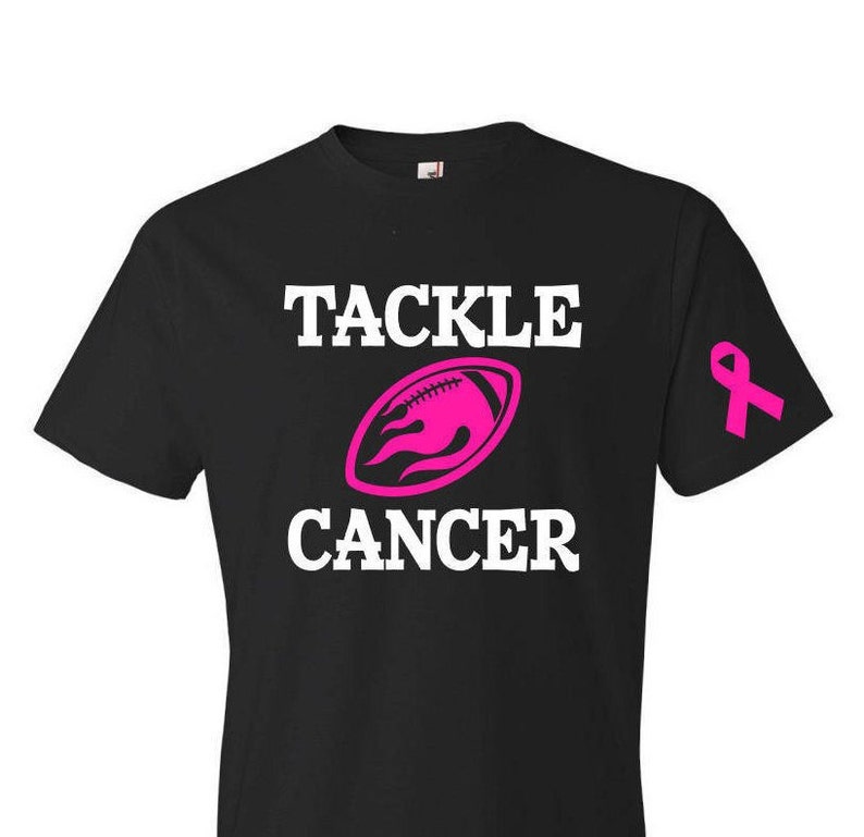 Tackle Cancer Shirt Cancer Football Short Sleeve T-shirt | Etsy