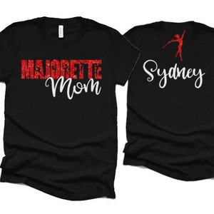 Glitter Majorette Mom Tshirt Top | Majorette Shirts | Majorette Bling | Bella Canvas Short Sleeve Tshirt | Customize