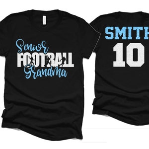 Glitter Football Shirt | Senior Football Grandma Shirts | Football Spirit Wear | Bella Canvas T Shirt  | Football Bling | Customize