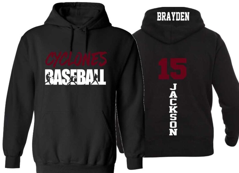 Baseball Hoodies Baseball Shirts Customize with your Team Etsy
