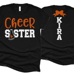 Glitter Cheer Sister Shirt | Cheer Short Sleeve Shirt | Cheer Bling | Cheer Spirit Wear | Bella Canvas T-shirt | Youth or Adult