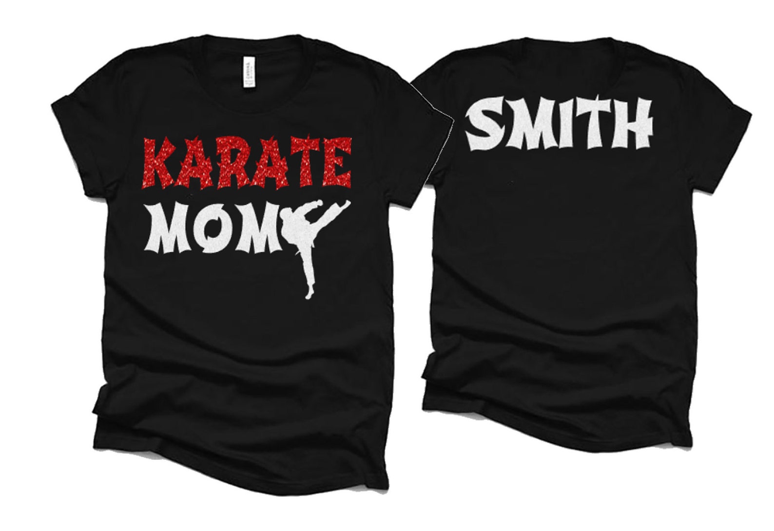 Glitter Karate Shirt Karate Mom Shirt Customized Karate Etsy