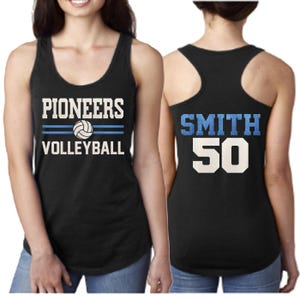 Glitter Volleyball Tank Top | Volleyball Spirit Wear | Custom Volleyball Tank | Customized Team & Colors
