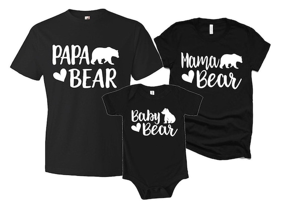 Matching Mama Bear Papa Bear and Baby 