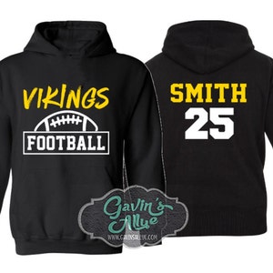 Football Hoodie | Customize Team & Colors | Football Spirit Wear | Custom Football Hoodie | Adult or Youth Sizes