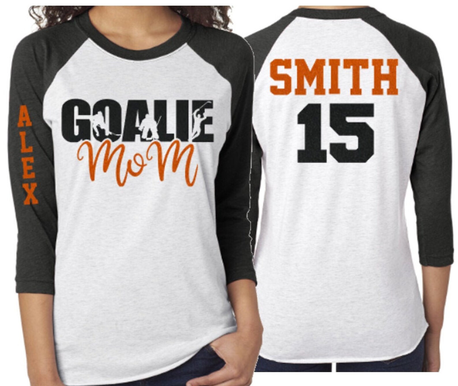Glitter Hockey Goalie Mom Shirt Goalie Shirt Glitter Hockey Mom Shirt