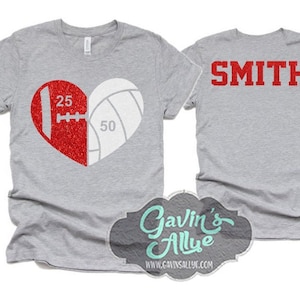 Camisetas de fútbol y voleibol con purpurina / Camisetas para dos jugadores / Camiseta de fútbol y voleibol