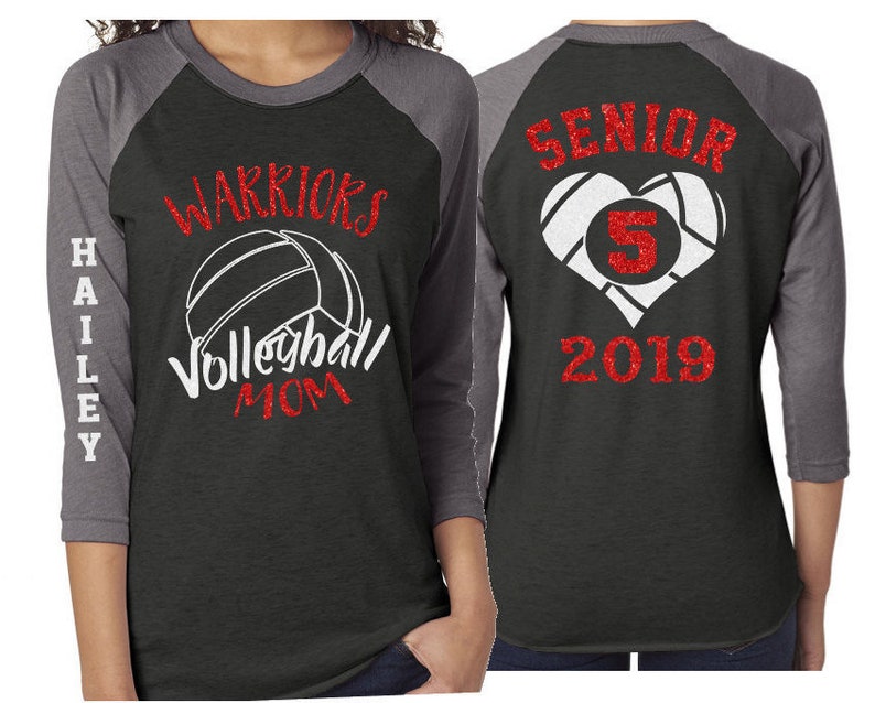 Glitter Volleyball Shirt Senior Volleyball Mom Shirt Etsy