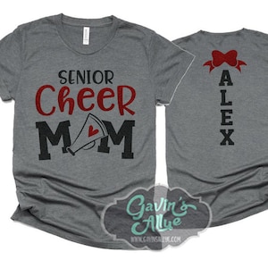 Glitter Senior Cheer Mom Shirt | Cheer Shirt | Cheer Bling | Cheer Spirit Wear | Bella Canvas T-shirt | Short Sleeve Shirt