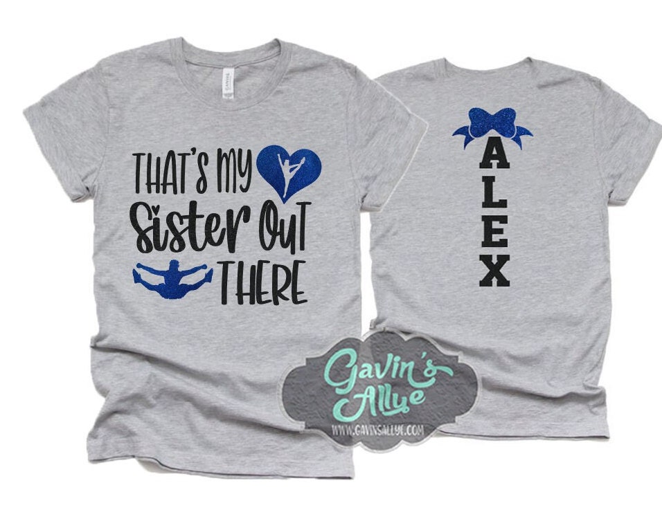 Glitter Cheer Sister Shirt | Short Sleeve | Cheer Bling | Cheer Spirit Wear | Cheer Shirt | Bella Canvas Tshirt | Youth or Adult