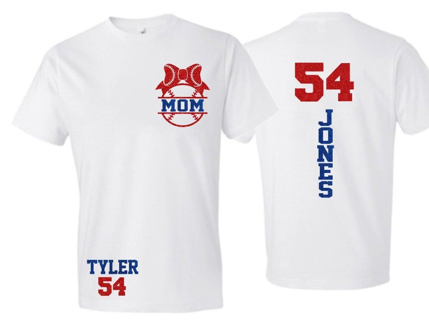 Glitter Baseball Shirt | Baseball shirts | Baseball Mom Shirt | Short Sleeve Baseball Shirt | Customize Colors