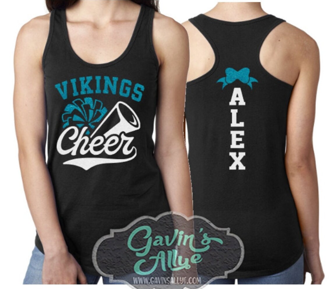 Glitter Cheer Tank Tops Cheerleader Tank Tops Cheer Spirit Etsy