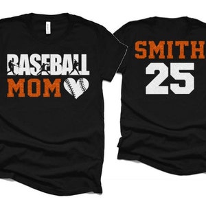 Glitter Baseball Mom Shirts | Baseball Shirts | Bella Canvas Tshirt | Baseball Spiritwear | Customize Your Colors