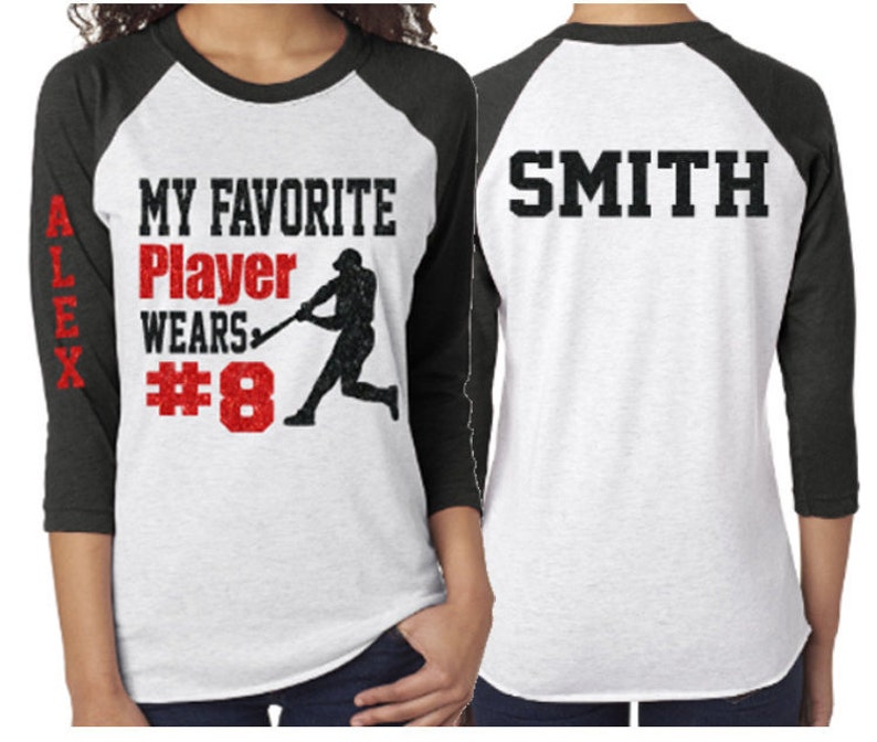 Glitter Baseball Mom Shirt Baseball Mom My Favorite Player Etsy