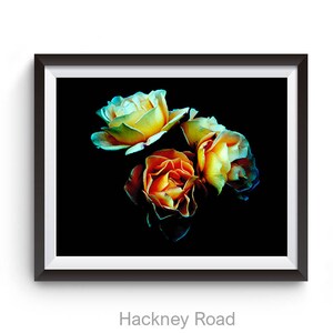 Roses print, PRINTABLE botanical art,yellow flowers photo,Printable art poster, modern print,wall art,wall decor, instant download