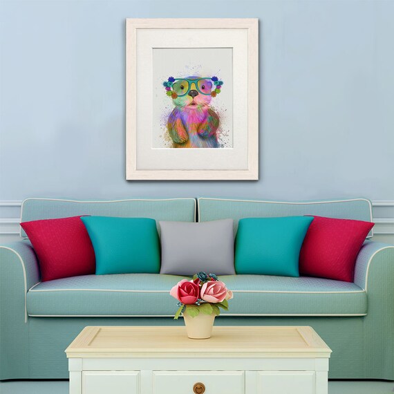 Otter Canvas Cute teen girl gift Bedroom wall art Otter print Girls bedroom decor animal nursery art Watercolor painting Whimsical decor Otter Canvas Cute teen girl gift Bedroom wall art Otter print Girls bedroom decor animal nursery art Watercolor painting Whimsical decor