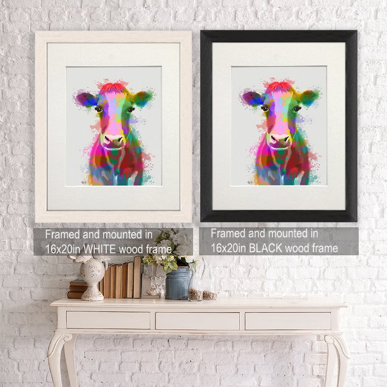 Cow Print Art Cow Print Cow Art Wall Print Cow Prints Wall Art Etsy