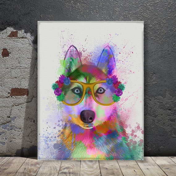 Funny Cute Puppy In Hot Pink Sunglasses Photo Art Print Poster 24x36 inch