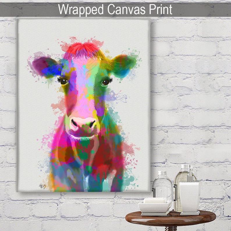Cow Print Art Cow Print Cow Art Wall Print Cow Prints Wall Art Etsy