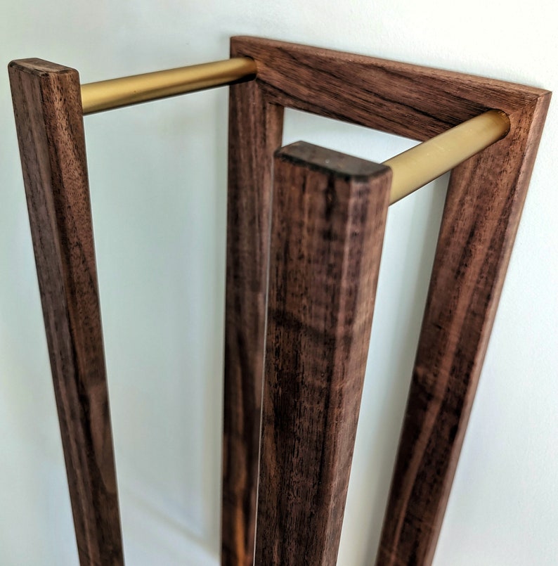 Midcentury Modern Walnut Towel Rack - Etsy