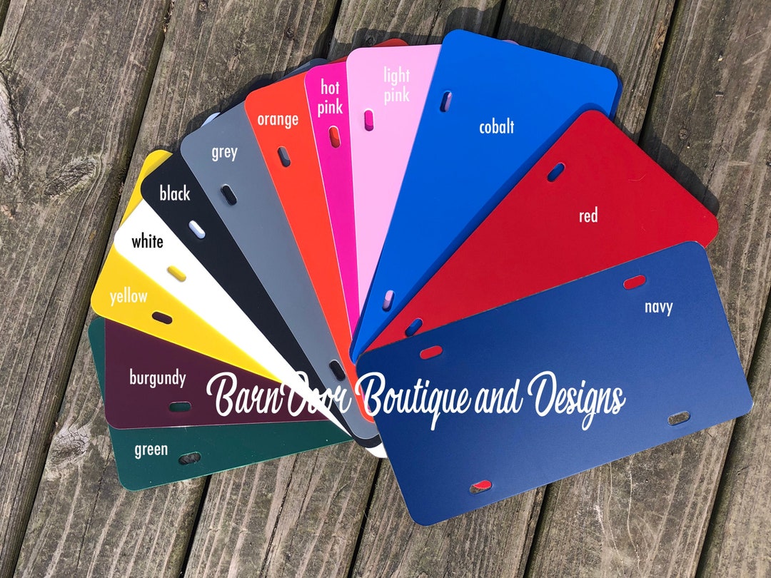 Solid Blank Plastic License Plate 6 X 12 You Customize Vinyl, Auto