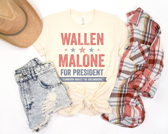 Wallen Malone For President T-Shirt - Retro Inspired Country Music Tee