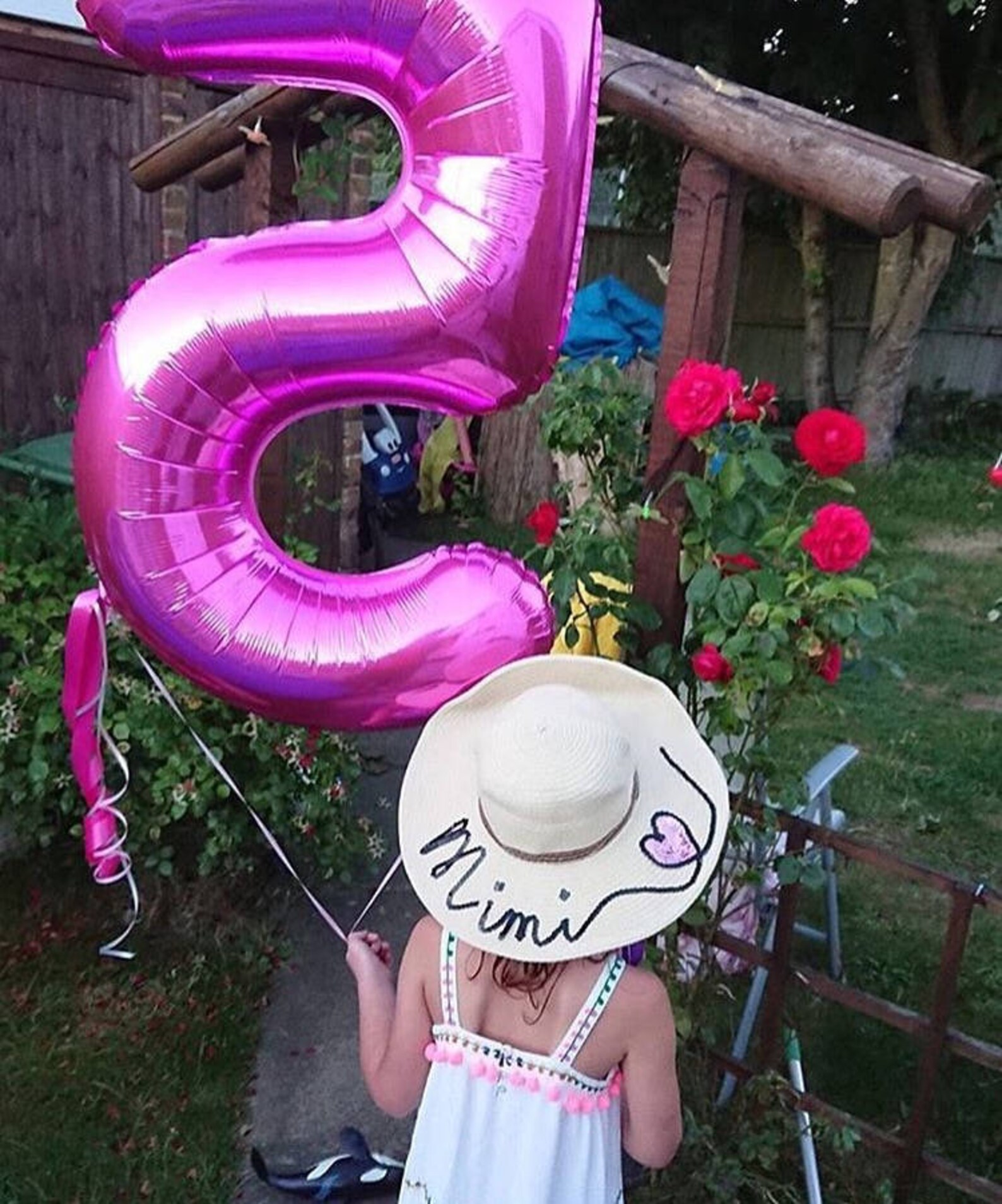 Childrens Personalised Straw Hat Etsy