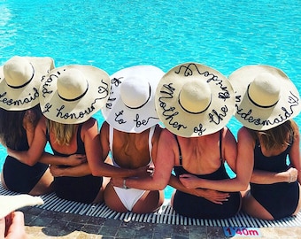 Hen/Bachelorette Personalised straw hats