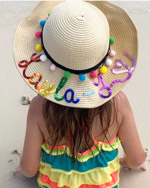 4sold Cappellino Bambino Cotone Ricamato A-Z – Berretto Sole Sportivo Regolabile 4-12 Anni