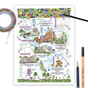 Map Illustration, Map Itinerary Wedding, Custom Wedding Maps, Personalized Wedding Maps, Watercolor Wedding Maps, Watercolor Map Invitations