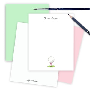 Personalized Stationery Set for Women Pretty Flat Note Cards