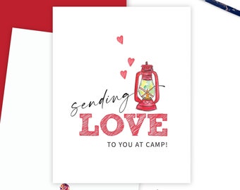 Cute Card for Kids Camper, Camp Life Card, Letter from Mom and Dad, A Note From, Greeting for Kids Camp, Summer Camper Card, LOVELAN