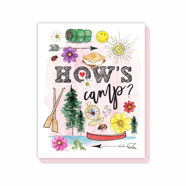 Greeting Card from Home, Camp Life Card, Letter from Mom and Dad, A Note From Camp Pen Pal, Summer Camper Card, Sleep Away Camp for Kids