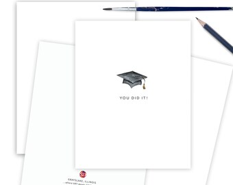 You Did It Graduation Card, Simple Graduation Card Teen, Congratulations Graduate Greeting Card, Card for Graduate, High School Graduation