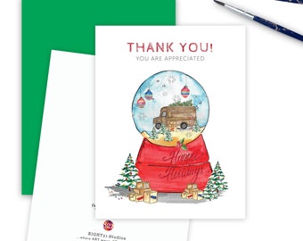 UPS Delivery Thank You, Service Appreciation Happy Holidays Card, Thank You Appreciation Worker, Christmas Gift Thank You Card for Driver