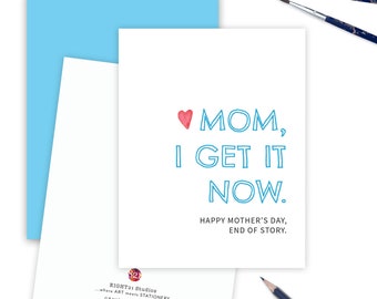 Mothers Day Card Funny Card for Mom Greeting Card, Happy Mothers Day Card, Appreciation Card for Mom, Cute Card for Mom, Funny Greeting Card