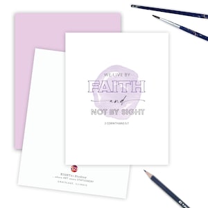 Life Verse Live By Faith and Not By Sight Scripture Verse Greeting Card, Scripture Encouraging Greeting Card, Encouragement Trust Card