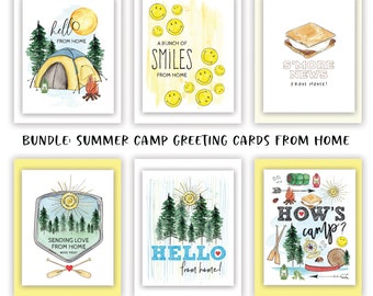 Camp Cards, Cards to Send Kids at Camp, Letters from Home, Summer Camp Greeting Cards, Sleep Away Camp Cards from Home, Summer Camp Notes