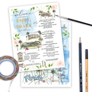 Wedding Invitation Map, Watercolor Wedding Maps, Map Illustration, Hand Painted Map, Custom Wedding Maps, Hand Drawn Wedding ART FEE ONLY