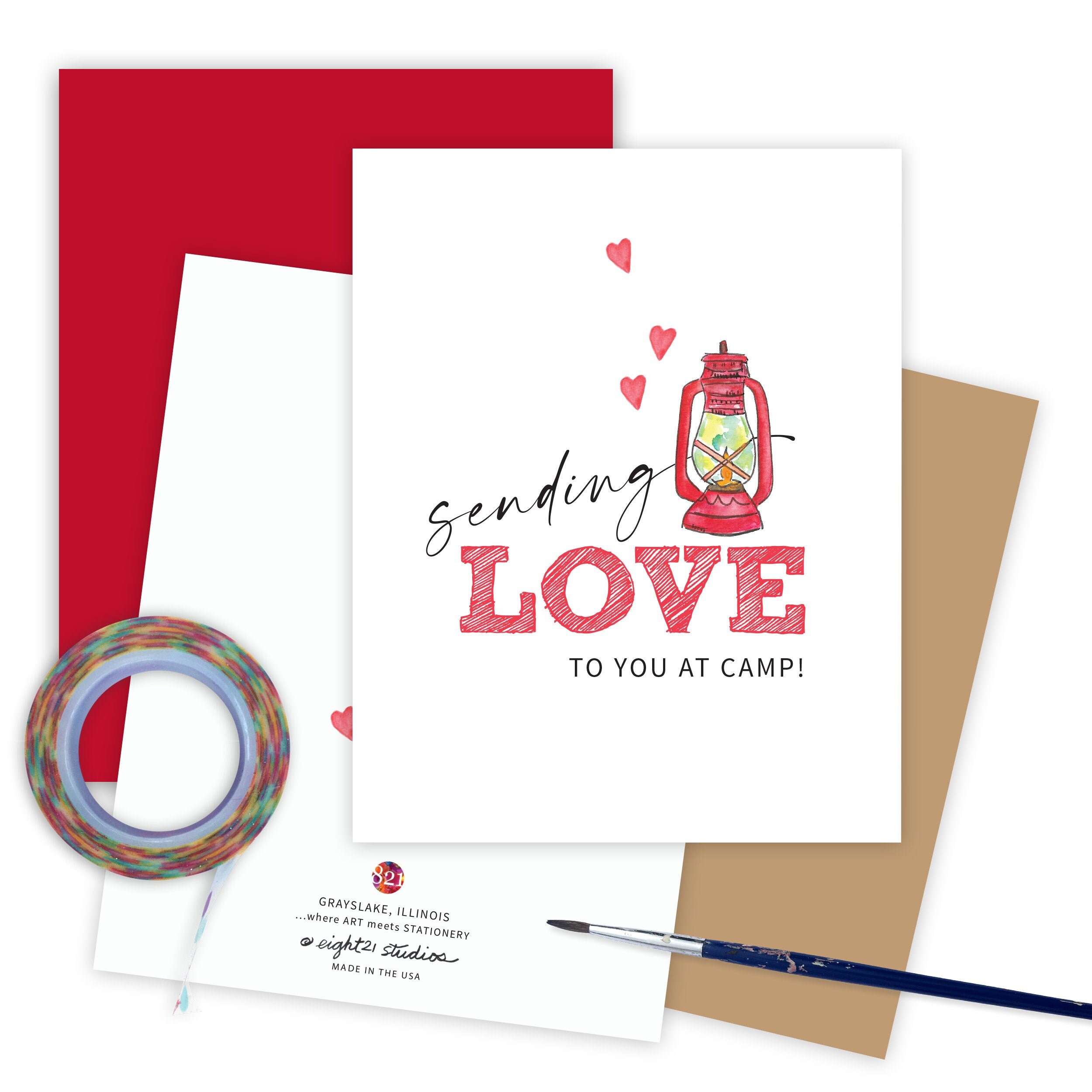 Cute Card for Kids Camper, Camp Life Card, Letter from Mom and Dad, A…