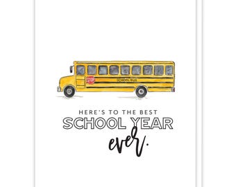 Welcome Back to School Card Bus Driver, Best Bus Driver Appreciation Card, School Bus Driver, Teacher First Day of School, Thank You Card