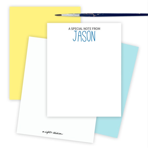 Simple Flat Note Cards With Envelopes Kids Stationery Set Etsy