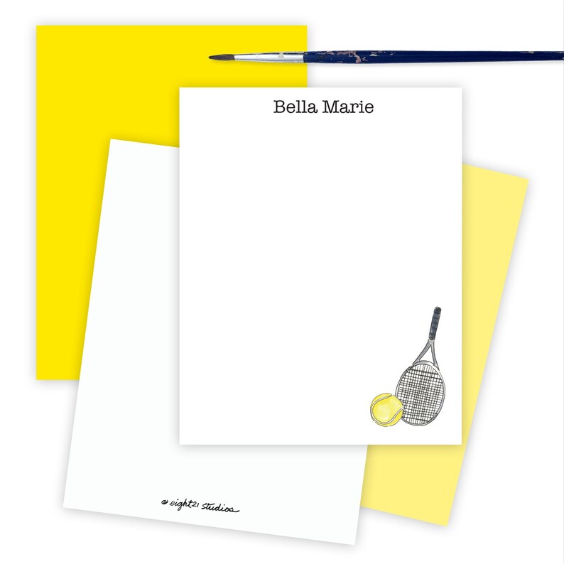 Tennis Gifts Tennis Stationary Set Tennis Gift Ideas Tennis Etsy