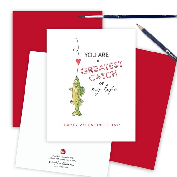 Valentine's Day Fishing Card for Him, Greatest Catch Greeting Card