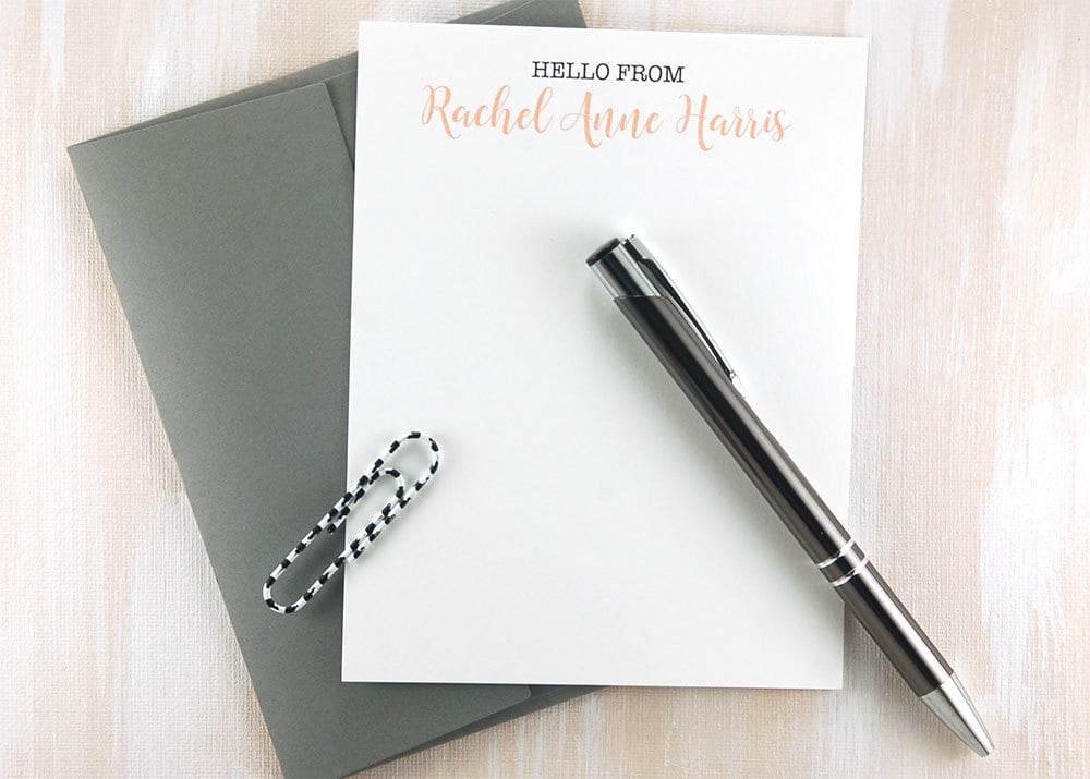 Girls Stationery Set of 12 Personalized Stationery Gift for Etsy